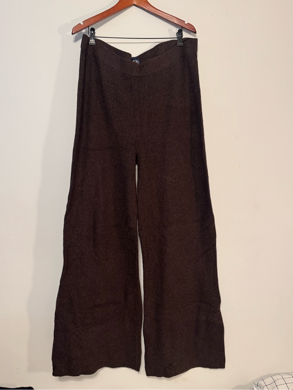 GAP Wide-Leg Knit Pants - Dark Brown